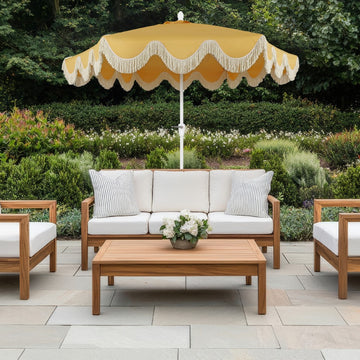 Collins 9 ft. Classic Cottage Tassel Market Patio Umbrella